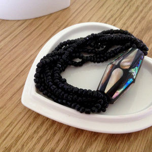 Beaded shell bracelet